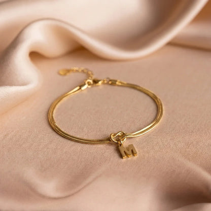 Forever Knot Bracelet with Initial Charm
